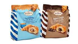 Изделия слоеные "Мини-круассаны "Alterini" с начинкой со вкусом вареной сгущенки/шоколада 200г